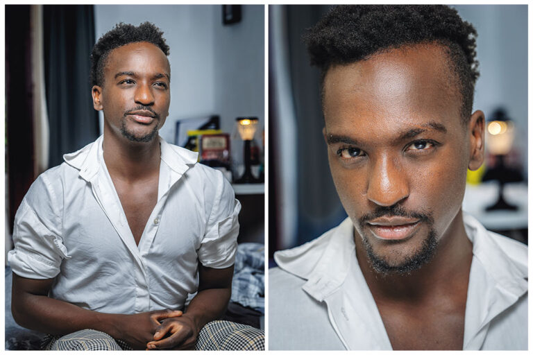 Savio David – klassisches Doppel-Portrait in Wohnung mit hellem Hintergrund