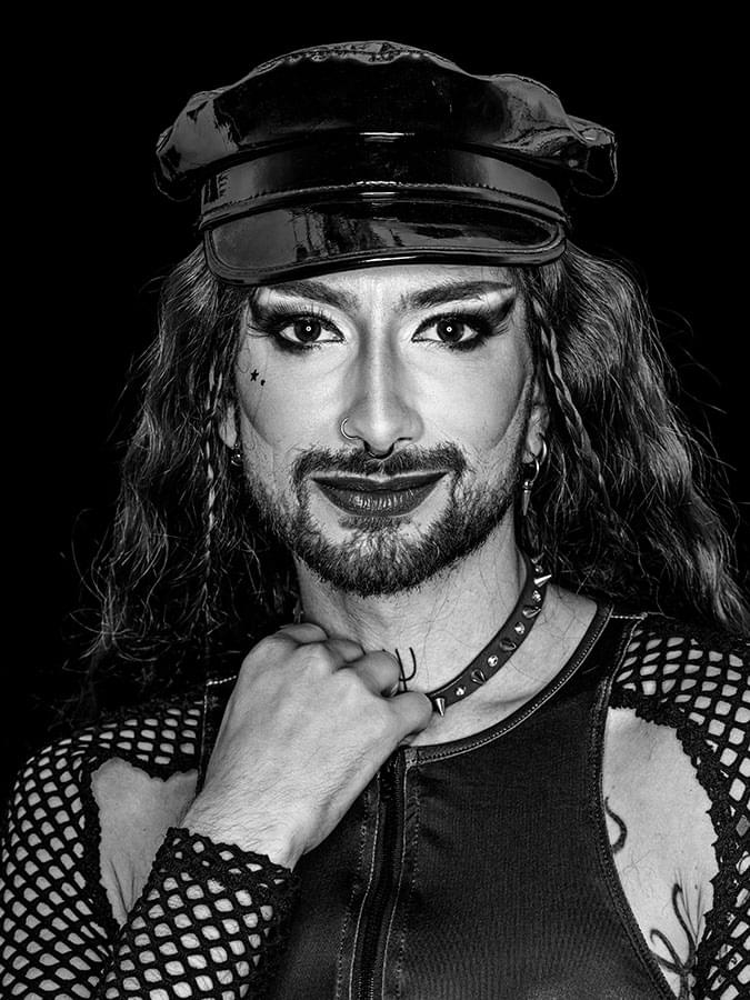 Vander Lizm – Portrait queer Schwarz Weiss für Faces of St. Pauli